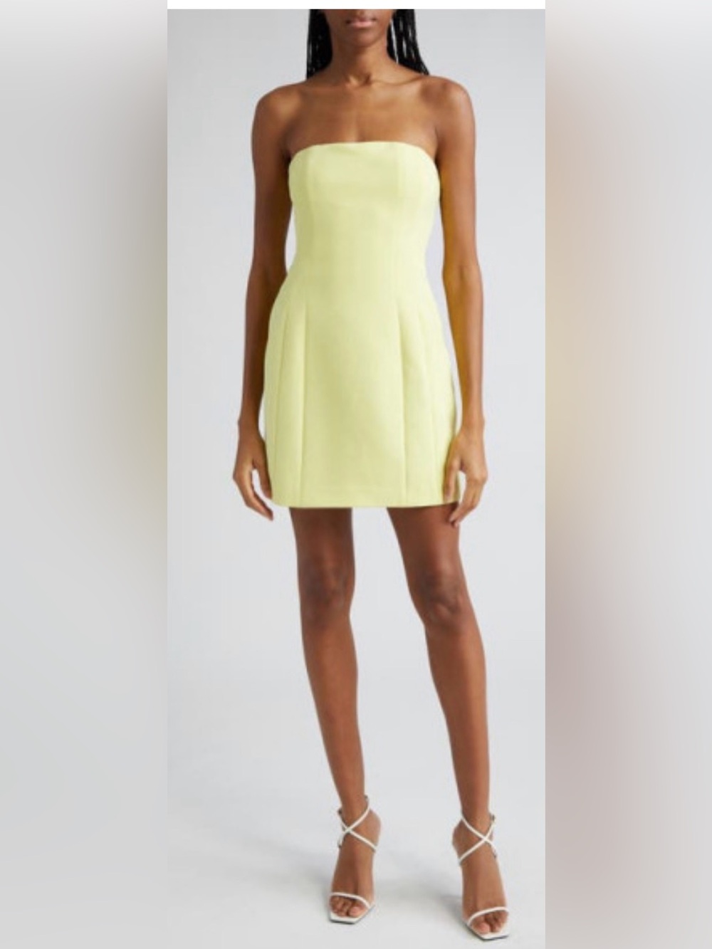 A. L.C. Elsie Strapless Minidress in Citrine